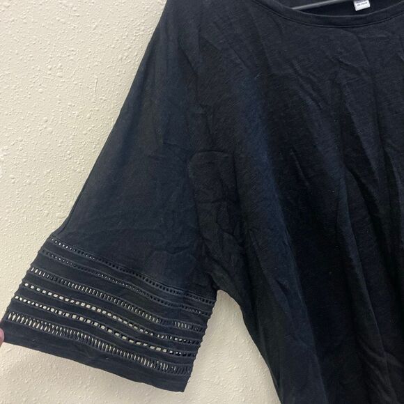 Chicos 100% linen whimsy goth crochet flare sleeve top size 3 (XL) #645 - Picture 2 of 7